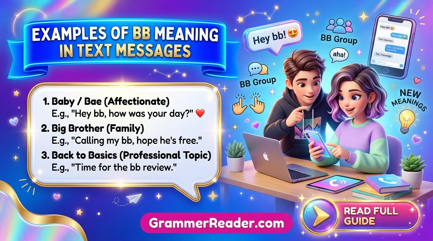 Examples of bb meaning in text Messages