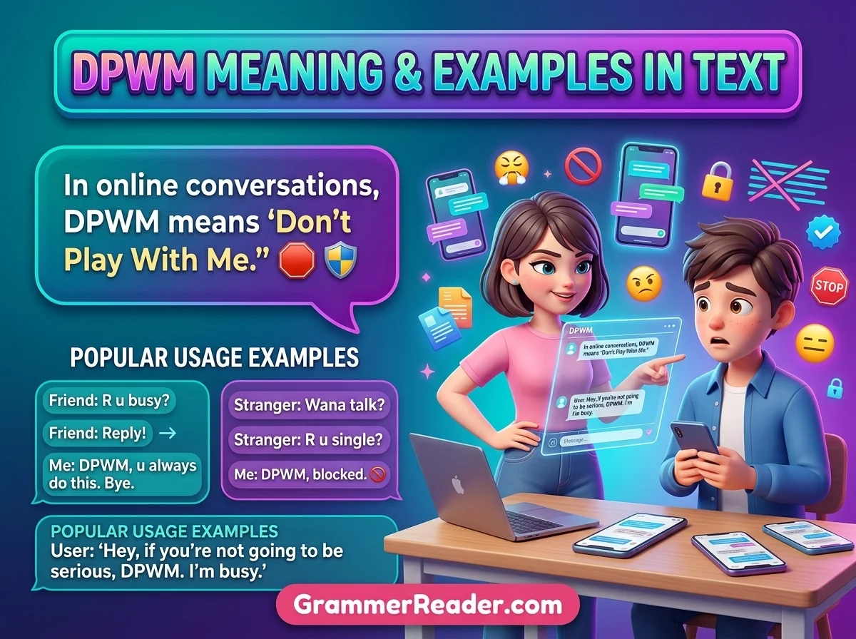 Examples of DPWM in Text Messages