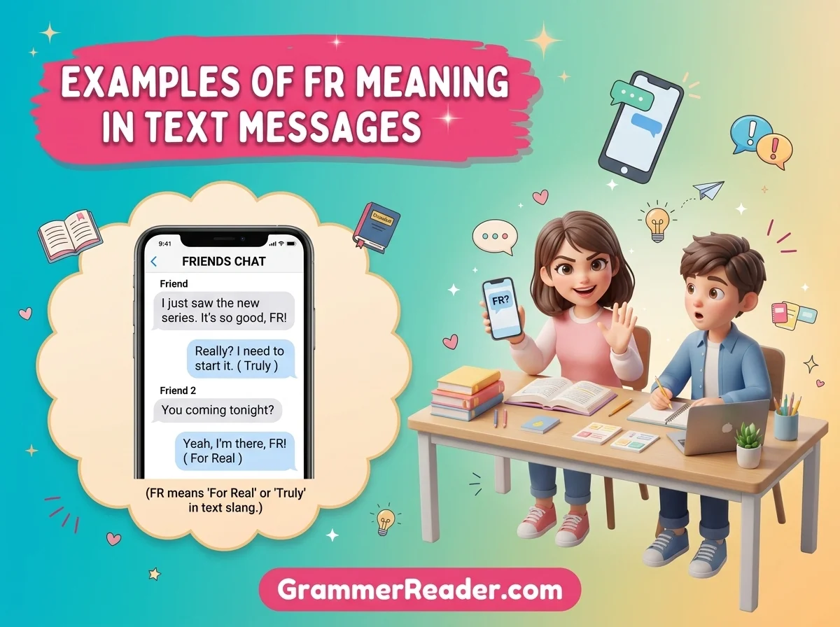 Examples of FR Meaning in Text Messages
