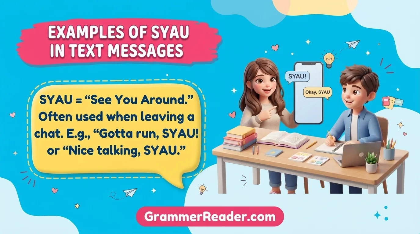 Examples of SYAU in Text Messages