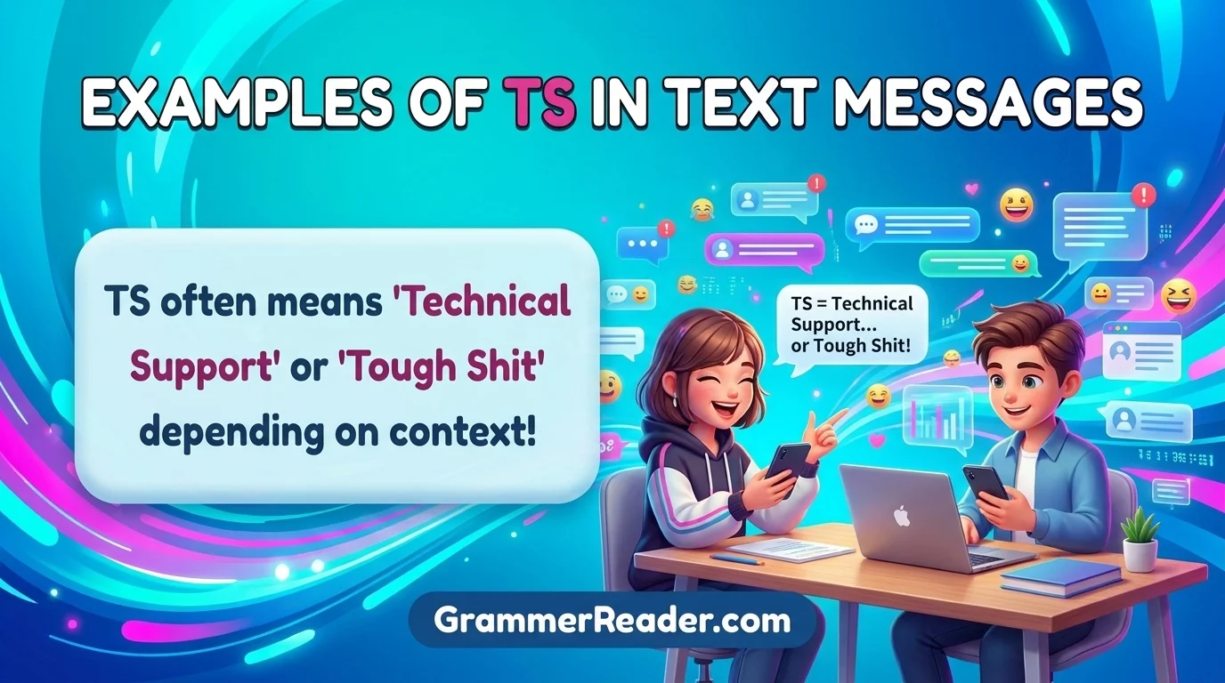 Examples of TS in Text Messages